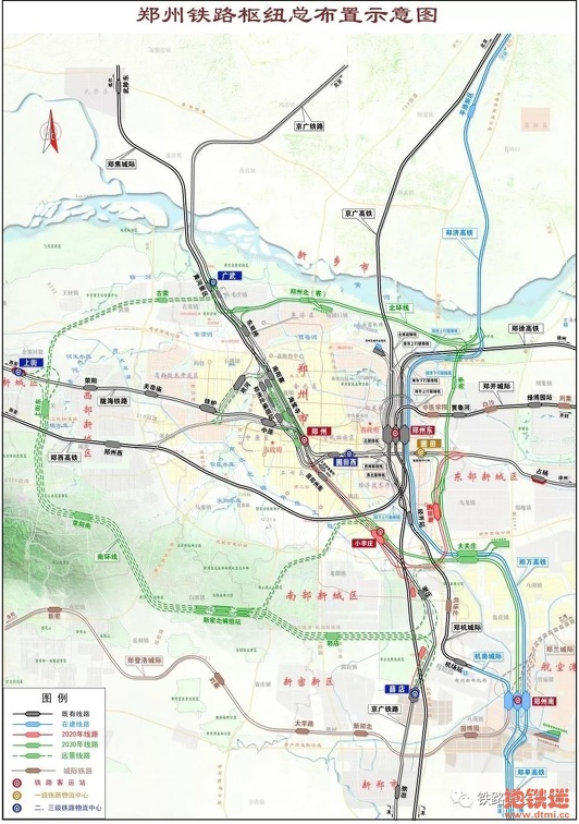 郑州铁路枢纽布置图-